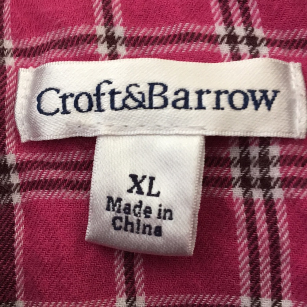 FINAL MARKDOWN Ladies’ Croft&Barrow Plaid Blouse (XL) - Picture 4 of 6